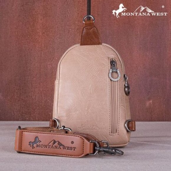 Montana West Embroidered Scroll Cut-out Collection Sling Bag - Picture 11 of 15